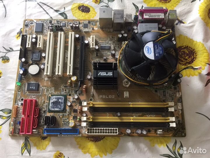 Материнская плата модель: asus P5LD2 с куллером