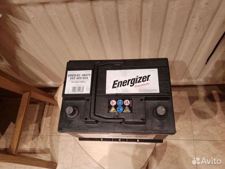 Аккумулятор Energizer 12V 60А.ч. 540А R+