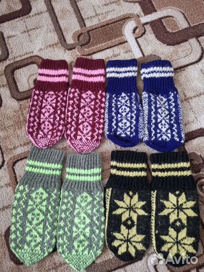 Варежки новые вязаные