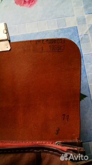 Планшет офицерский коричневый, кожаный 1969 года