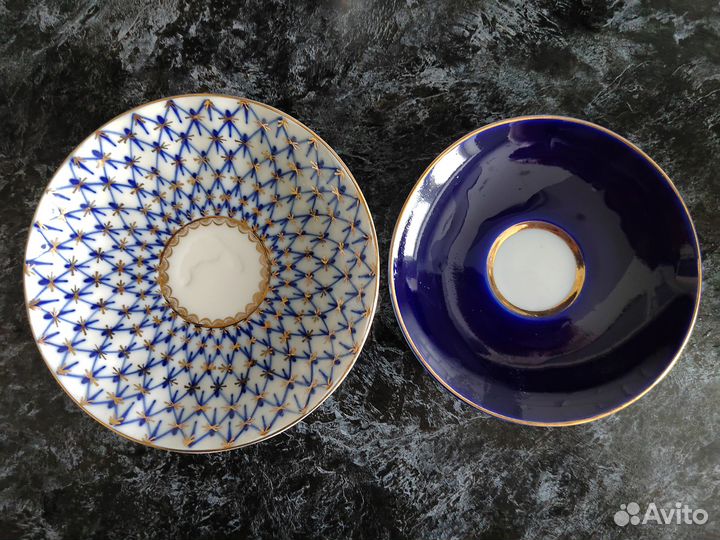 Чайные пары лфз кобальтовая сетка 1970г-г