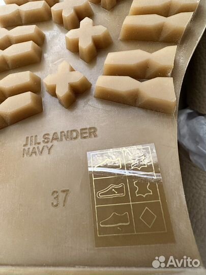 Шлепанцы из натуральной кожи JIL sander navy 37 р