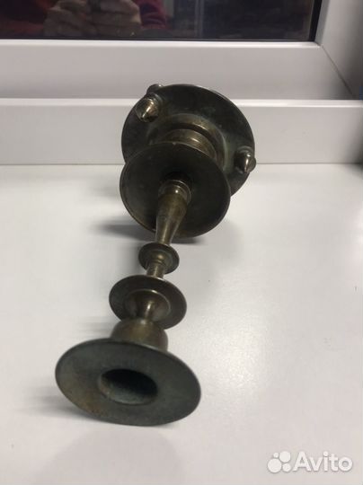 Подсвечник латунный с куполами до 1917 г, клеймо