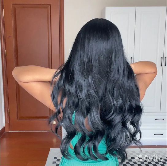 Парик чёрный с челкой