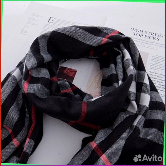 Тёплый шарф Burberry (Арт: 51397)