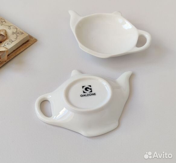 Блюдце для чайных пакетиков galzone белое