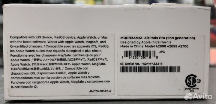 М86) Наушники Apple Airpods 2 Pro