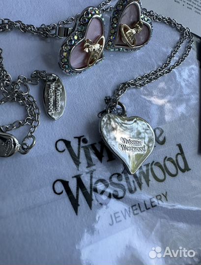 Серьги Vivienne Westwood ассиметричное сердце