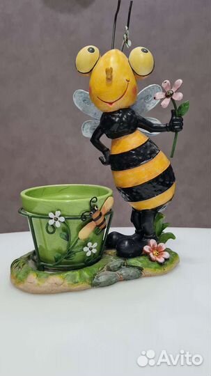 Кашпо для цветов с горшком (керамика)