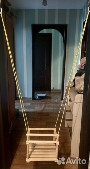 Качели детские деревянные