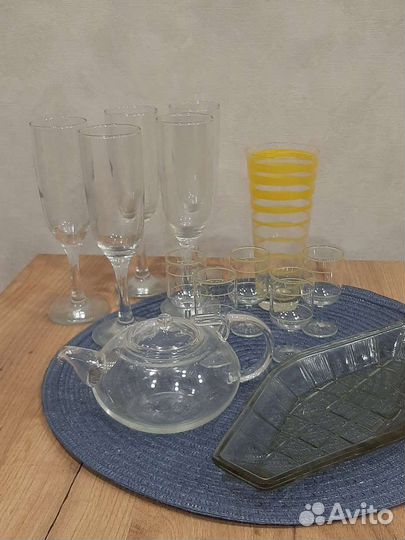 Бокалы, фужеры, рюмки