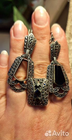 Серьги советские с марказитами