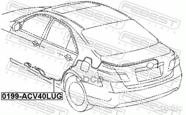 Трос привода замка багажника toyota camry 06-11