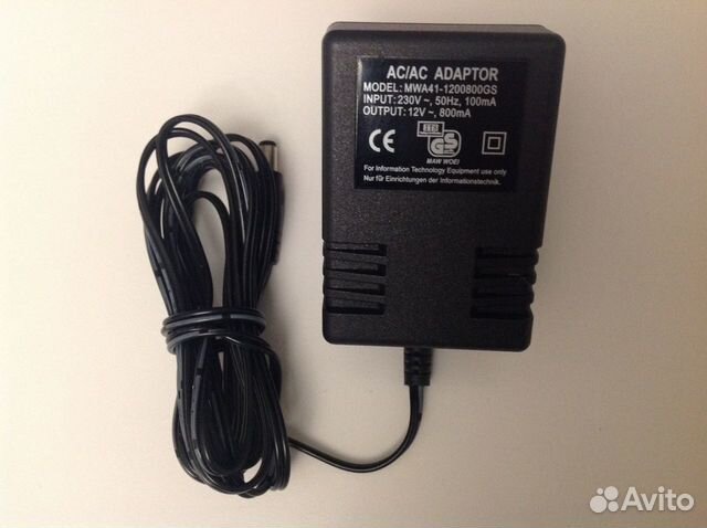 Блок питания аc/аc 12V, 0,8А