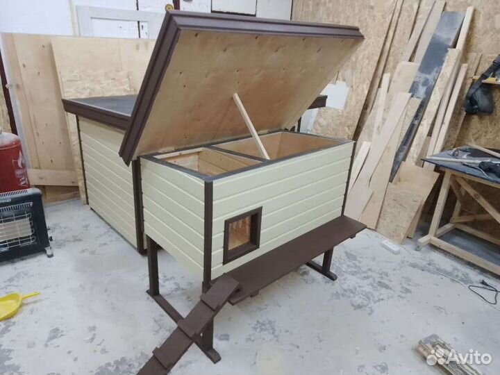 Будка домик для кошек. Утеплённая