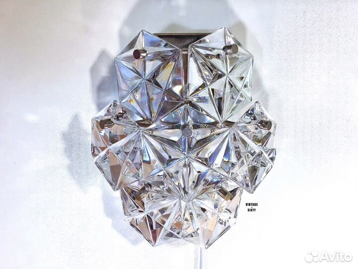 Светильник настенный Бра хрустальное 3 штуки СССР