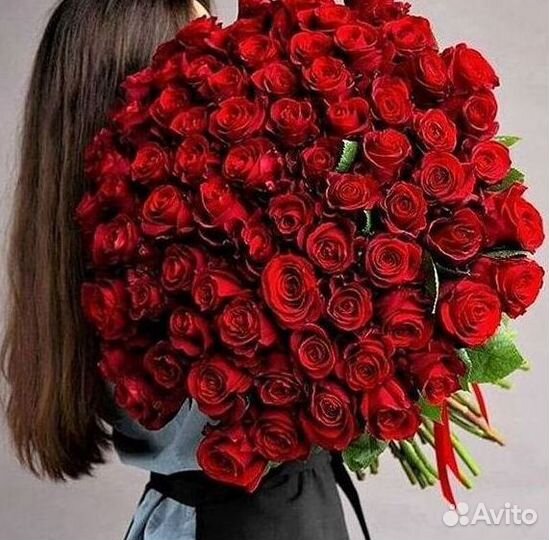 Длинные высокие розы 150 см