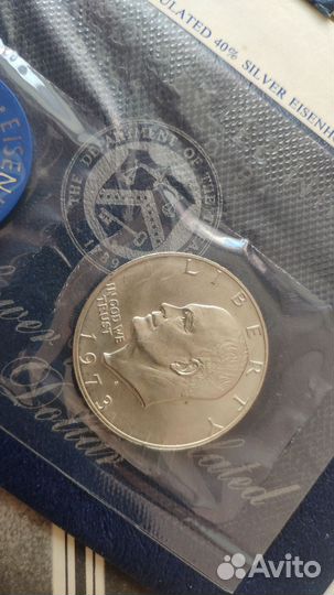 США 1 доллар 1972 Эйзенхауэр Лунный доллар Орел