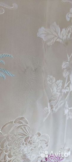 Ткань хлопок, шёлк. Китайские хризантемы. Ост. 6м