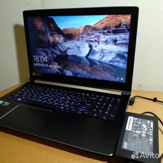 Acer 15.6 i7-7700HQ 4яд8пт GTX1050 12Gb SSD250 1Tb