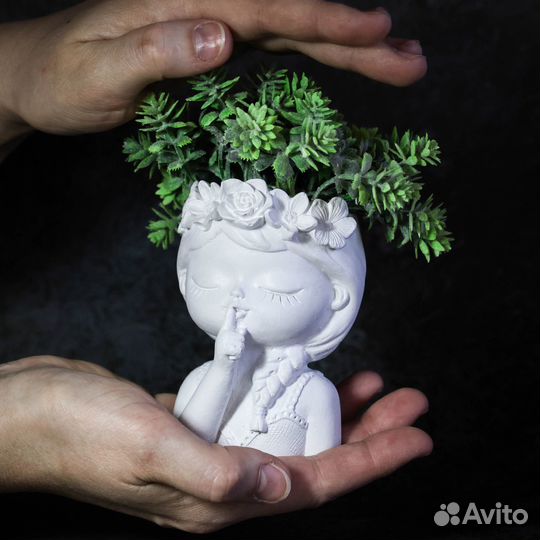 Кашпо из гипса 