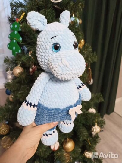 Игрушка бегемот ручная работа