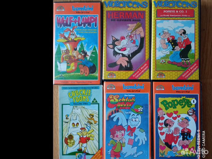 Видеокассеты vhs мультфильмы ГДР 80-90гг