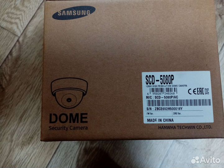 Камера видеонаблюдения купольная Samsung scd-5080p