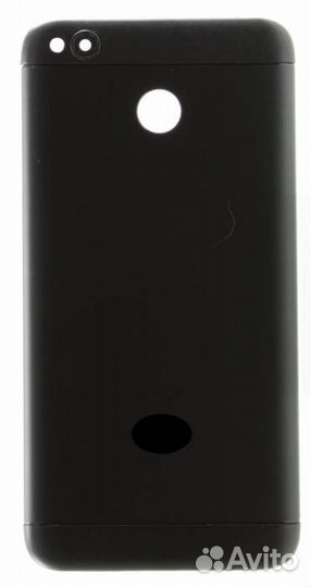 Задняя крышка для Xiaomi Redmi 4X Черная (со стекл