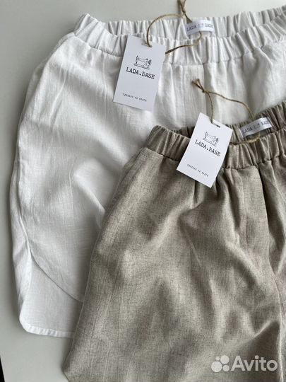 Женское шорты из натурального льна