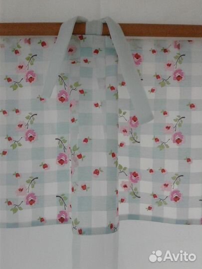 Штора на завязках для кухни