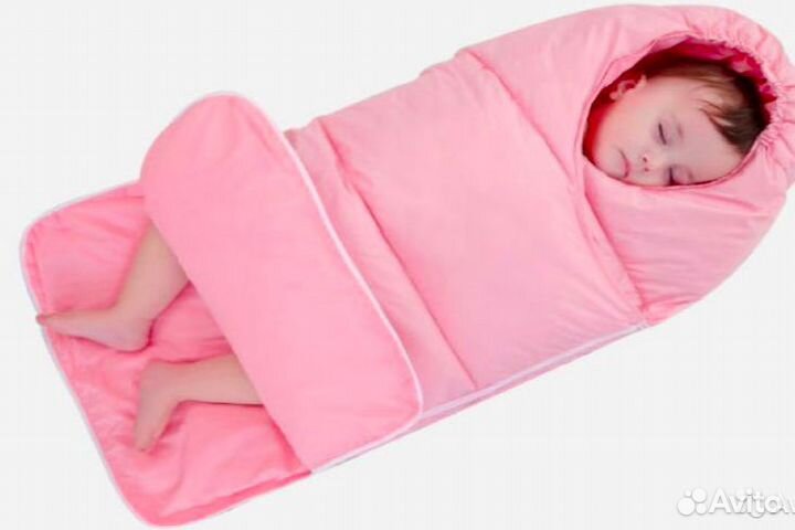 Новый конверт на выписку тёплый голубой 85см