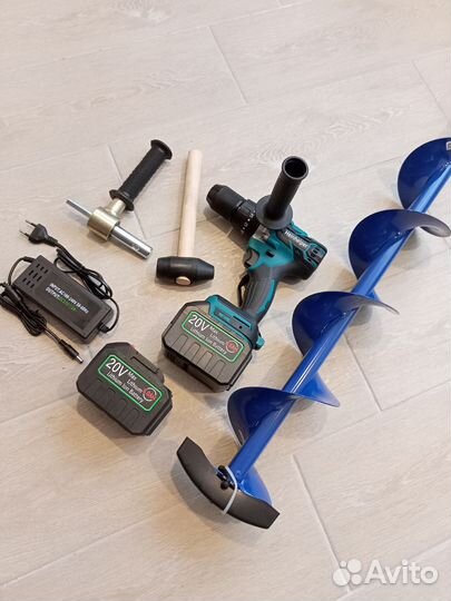 Ледобур шуруповерт Heinhelper 6А+шнек Helios 110мм