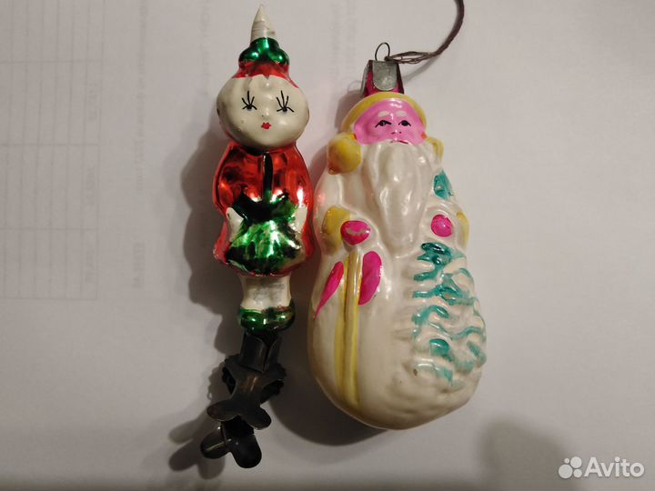 Елочные игрушки на прищепке СССР