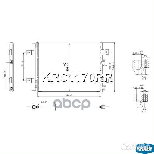 Конденсер renault logan/duster/sandero 1.4-1.6