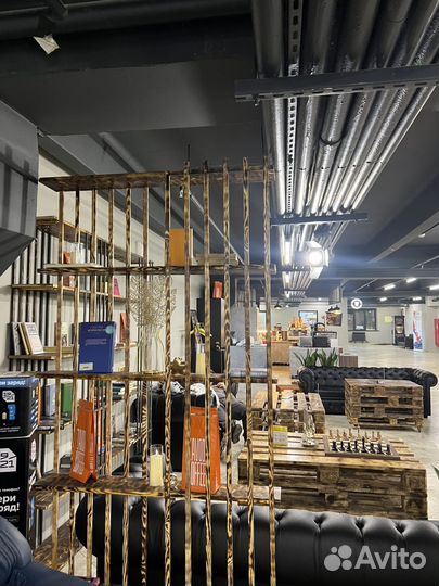 Полка стелаж деревянный лофт