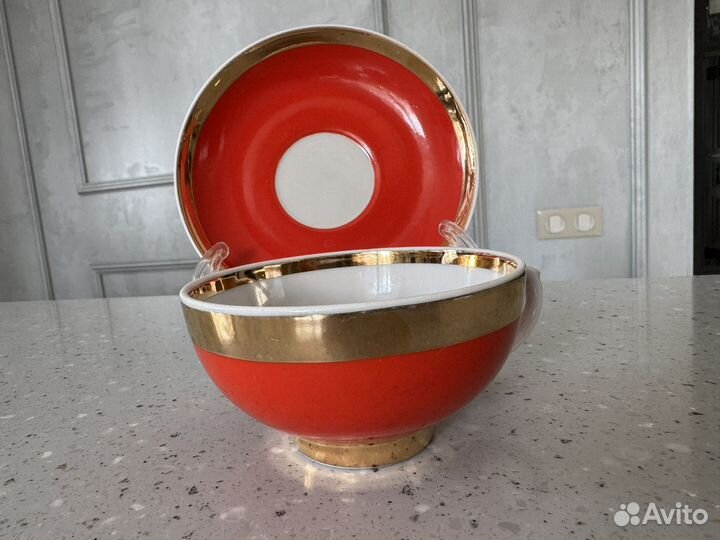 Чайная пара дулево Рубин