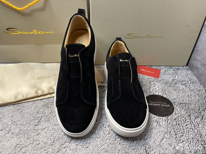 Слипоны Santoni мужские