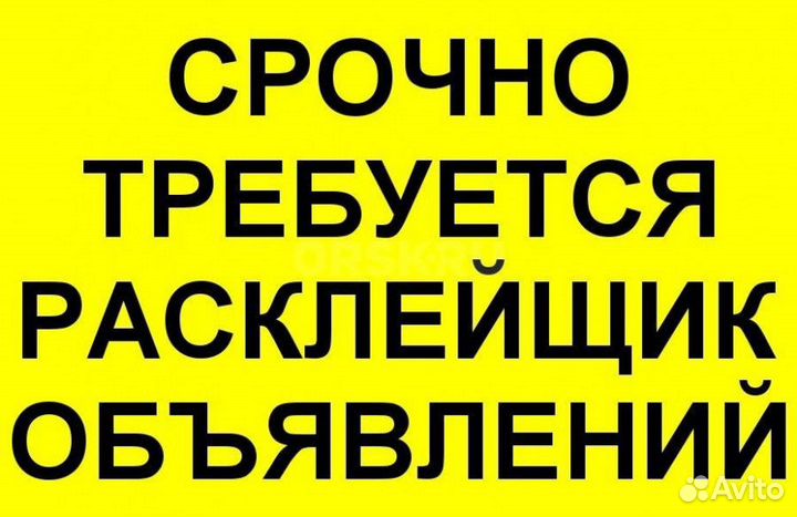 Расклейщик. Ежедневная оплата.Подработка.Без опыта