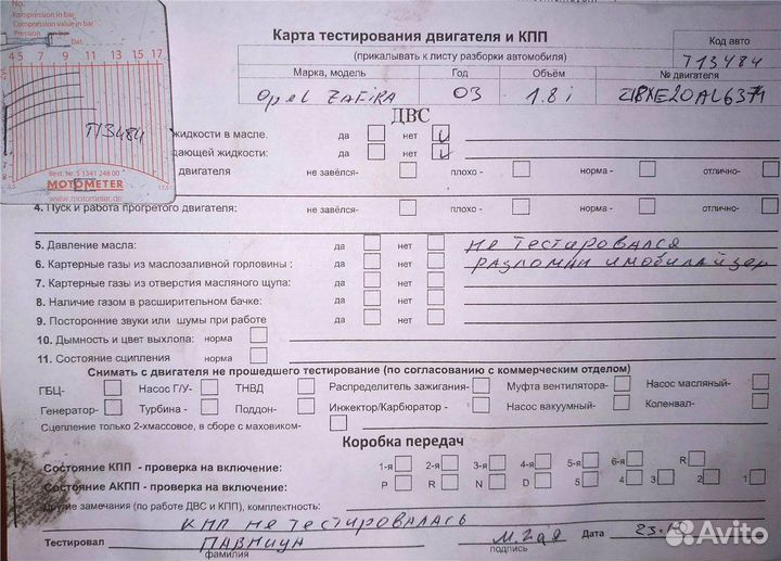 Разбор на запчасти Opel Zafira A