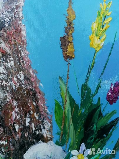 Картина маслом на холсте кролик