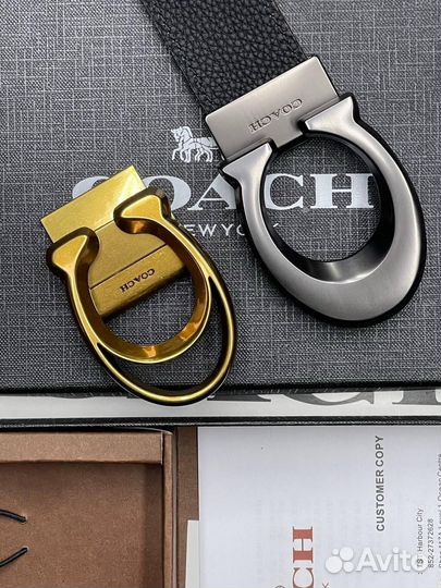 Мужской кожаный ремень coach