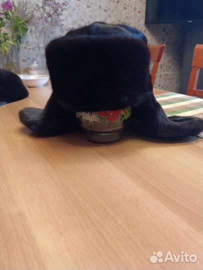 Норковая шапка мужская ушанка