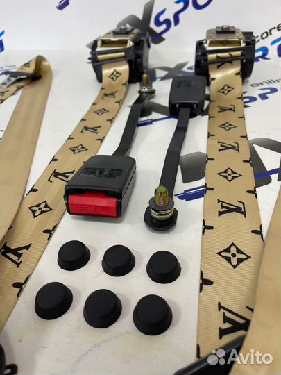 Передние ремни безопасности ваз 2107 (бежевый)