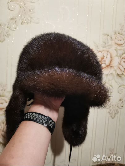 Шапка ушанка норковая женская