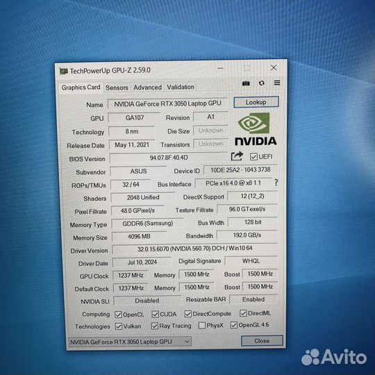 Игровой ноутбук Asus TUF Gaming