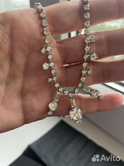 Ожерелье чокер с кристаллами