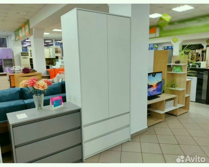 Шкаф Айден шк06-900 серый