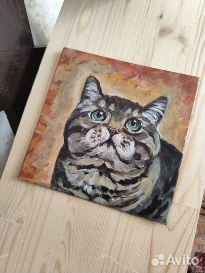 Картина акрилом, этюд, 