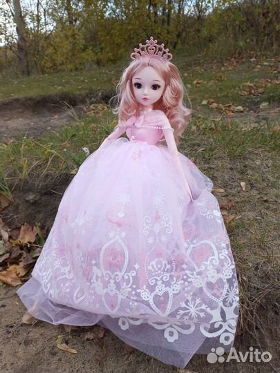 Кукла 60см шарнир в платье пышном